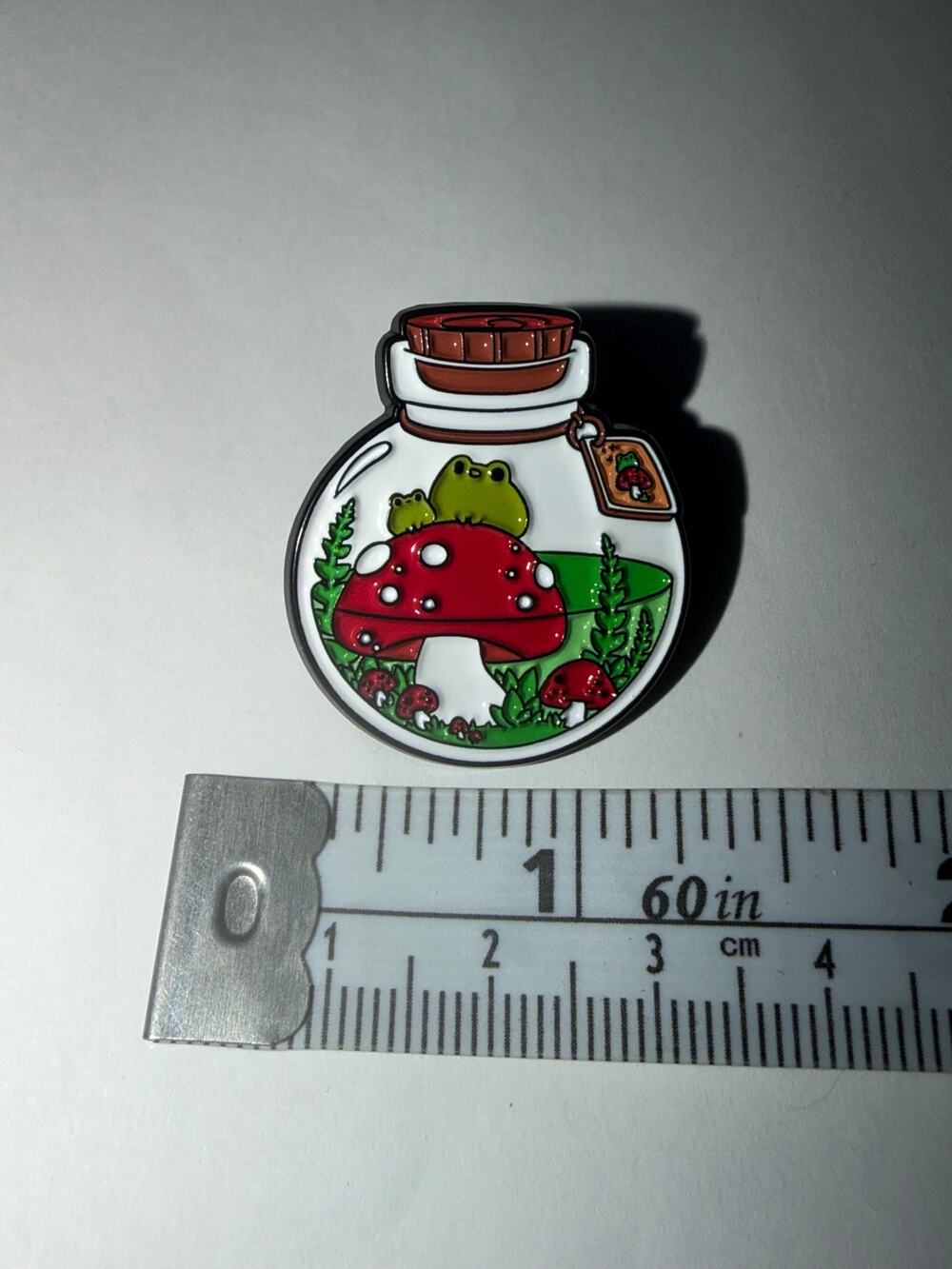 Red Mushroom in a Jar Pin Brooch
